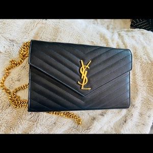 YSL - Saint Laurent-ENVELOPE CHAIN WALLET Like new